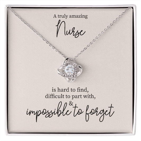 To Nurse - Impossible To Forget Love Knot Necklace