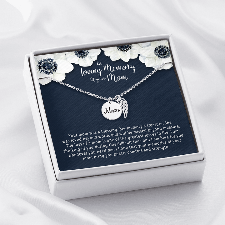 Loss Of Mom Your Mom Was A Blessing Mom Remembrance Necklace Aestoria