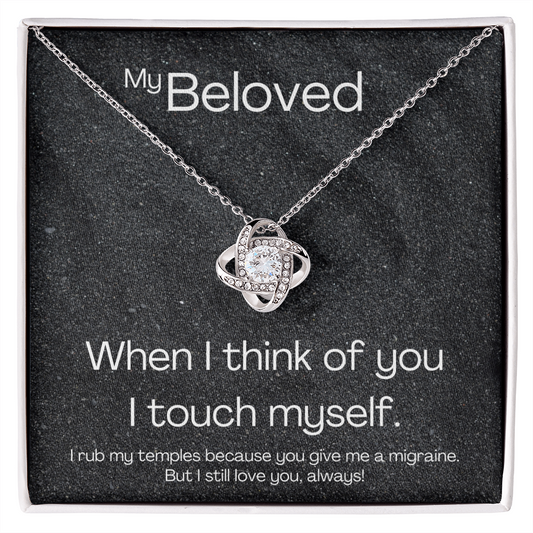 To My Beloved - Touch Myself Love Knot Necklace