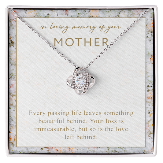 Loss Of Mom - Love Left Behind Love Knot Necklace